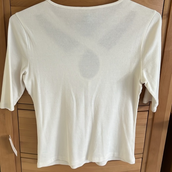 NWT Maeve size small, white cotton top - Picture 4 of 4